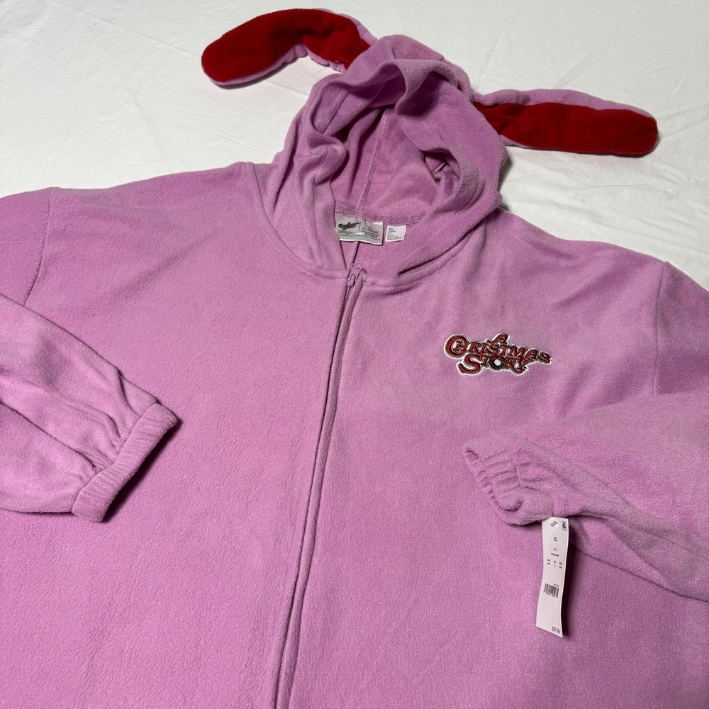 A Christmas Story Pink Easter Bunny One Piece Pajamas Unisex XL NWT Deadstock
